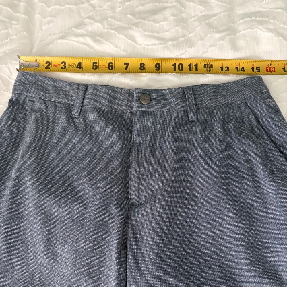 Adidas Golf Shorts Mens 30 Blue  Ultimate365 Crosshatch HA1463 - Picture 8 of 10